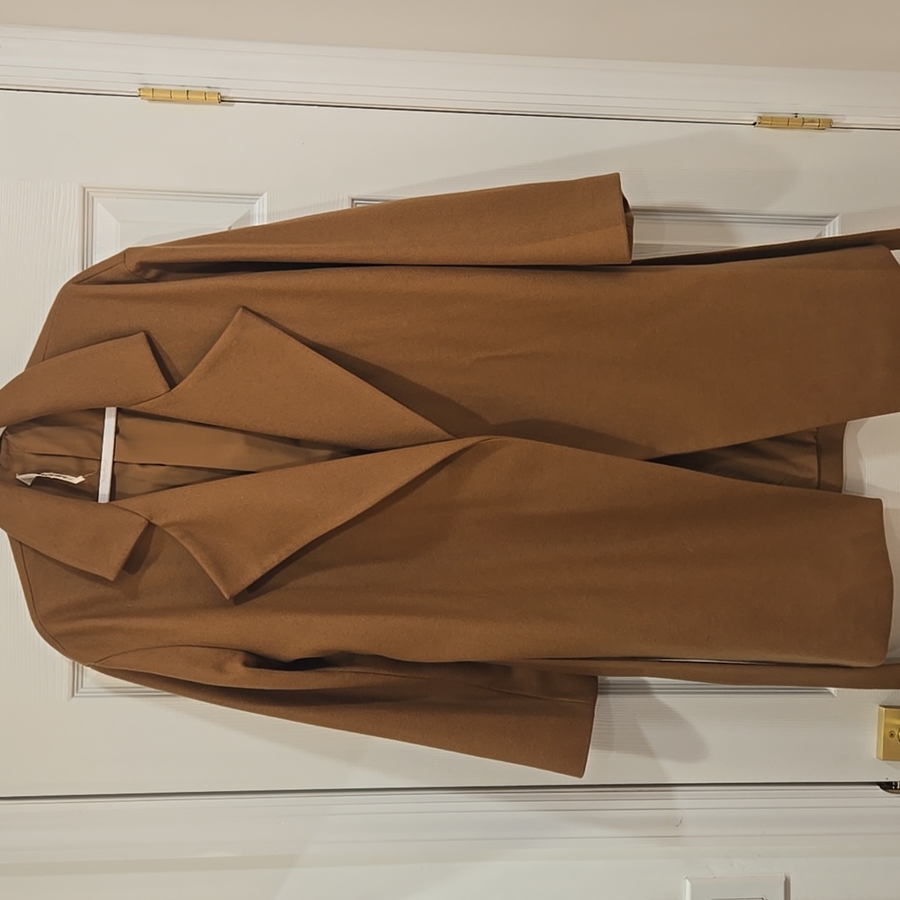 Diane Von Furstenberg Tan Belted Coat